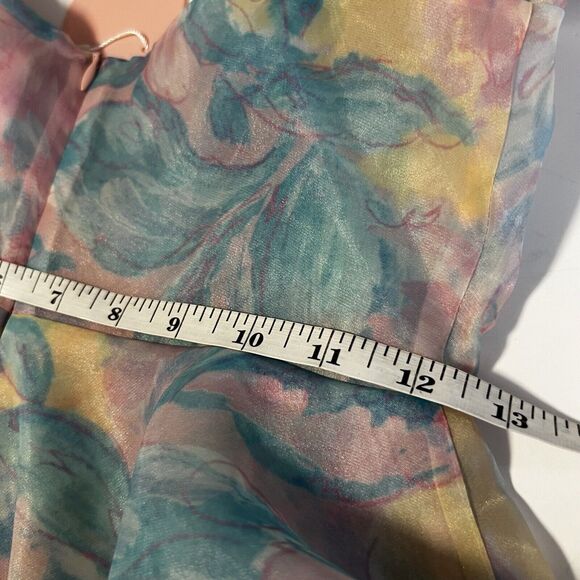 NEW SELKIE Sz XS The Princess Mini Dress in Stepmom Pastel Watercolor - Picture 10 of 13